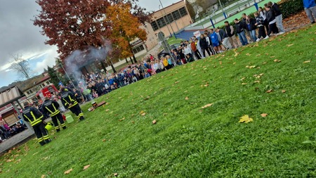 Pozarna vaja na OS Mirna, foto PGD Mirna